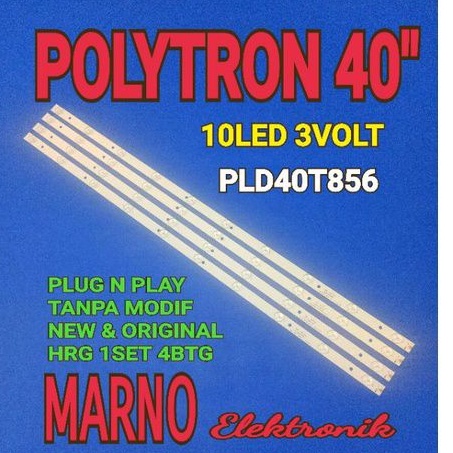 LAMPU BL BACKLIGHT LED TV POLYTRON 40INCH PLD40T856 BL POLY 40IN PLD 40T856 10K 3V