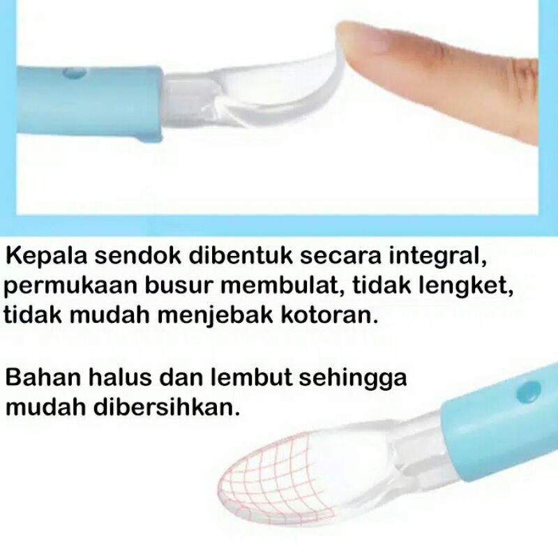 Baby Silicone Spoon / Sendok Bayi Silikon / Sendok Makan Bayi