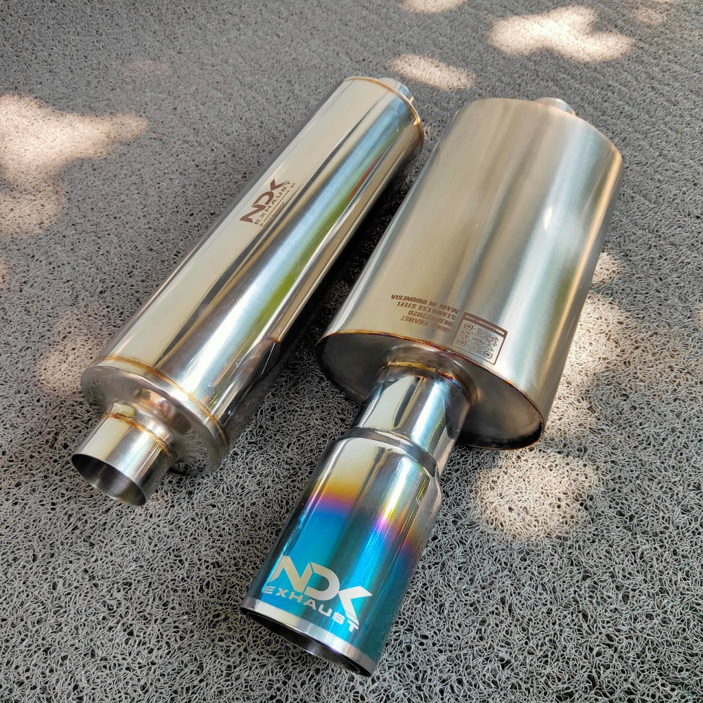 Knalpot Mobil Racing Knalpot NDK EXHAUST MUFFLER DK-01V2 Resonator Hold Atau Resonator Sraight NDK