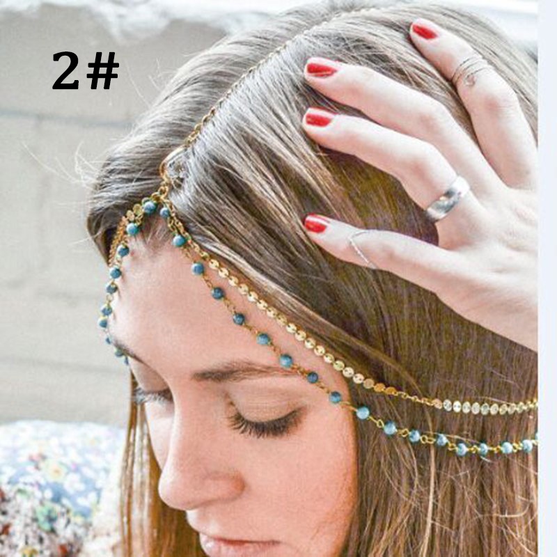 Bohemian Style Headgear Fringed Headgear Rhinestone-encrusted Accessories