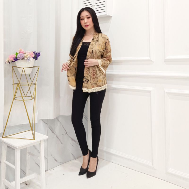 VeloveFashion cardigan fashionweek etnik batik rumbai katun style