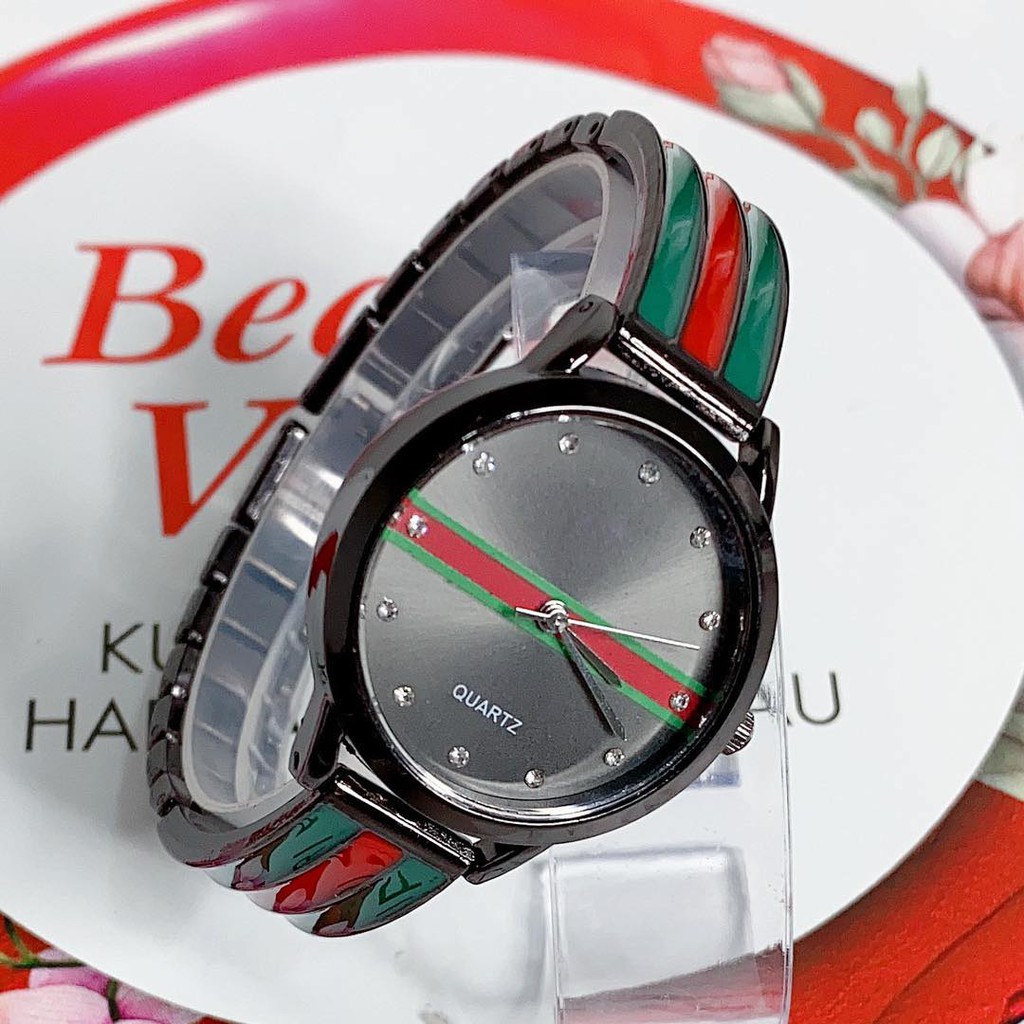 JAM TANGAN WANITA FASHION DESAIN MEWAH RANTAI STAINLESS PRODUK IMPORT