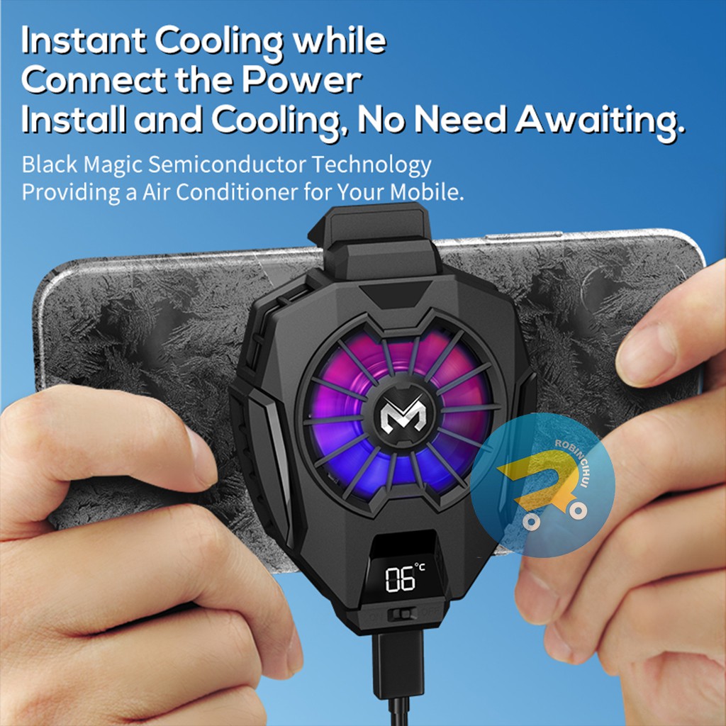 Fan Cooler Radiator DL05 Led Indikator dan Lampu RGB / Pendingin Hp Gaming / Coolingfan gaming / Fan Cooling Radiator / Radiator Hp / Cooler / Cooling / Kipas Hp / Kipas Pendingin Handphone / Pendingin Hp Memo