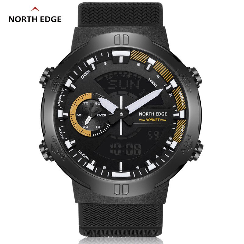 NORTH EDGE HORNET 2022  Men's Digital Watch Running Sports Watches Military Army Waterproof 50M World Time Illuminator