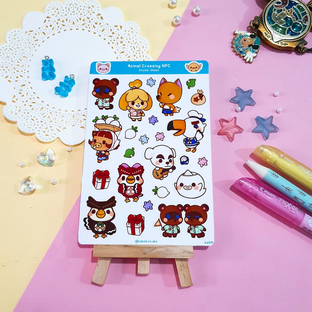 

Animal Crossing NPC ♡ ba011 ♡ Babek Studio Planner Deco Sticker Sheet