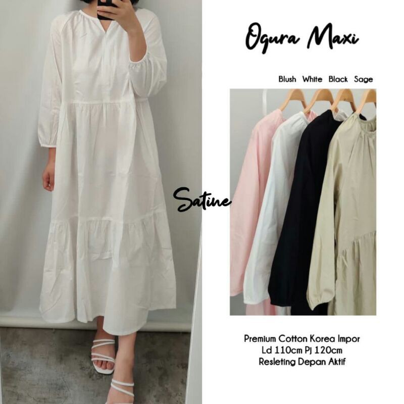 RESTOCKDress Wanita Gamis Ogura Maxi by Satine