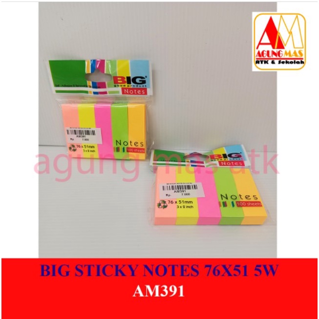 

BIG STICKY NOTES 76X51 5 WARNA