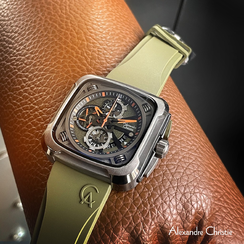 Premium (RRW) JAM TANGAN PRIA ALEXANDRE CHRISTIE AC 6577 / AC6577 RUBBER ORIGINAL Distributor