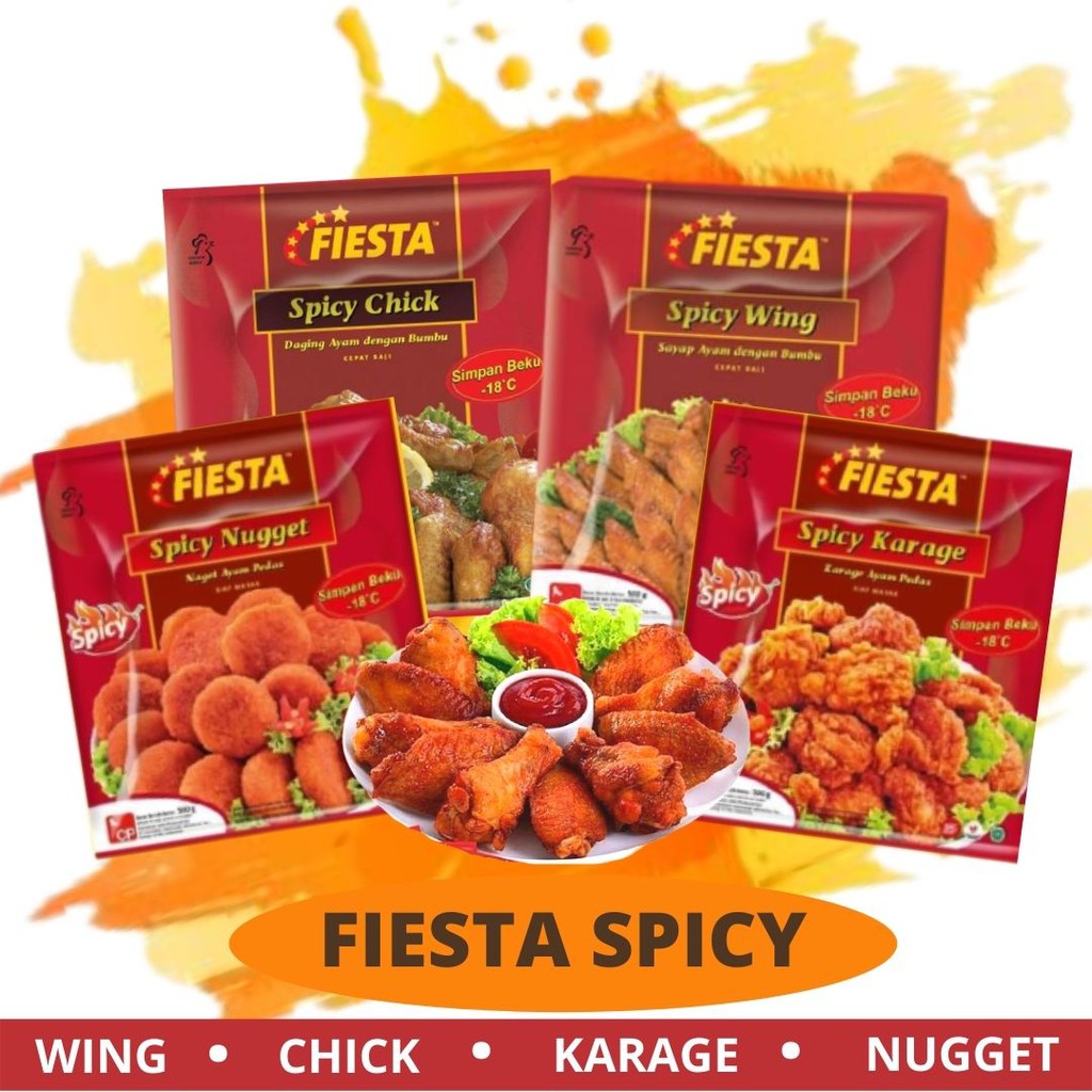 Jual FIESTA SPICY VARIANS 500GR (WING, CHICK, KARAGE, NUGGET ) Shopee