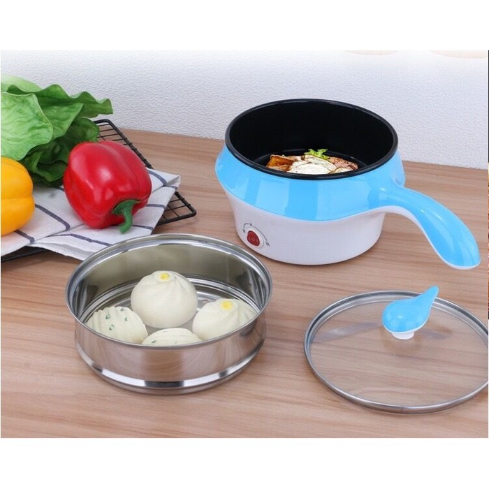 SHENAR PANCI LISTRIK WAJAN KUKUS ELEKTRIK/FRYING PAN PORTABLE/ELECTRIC COOKING POT WITH STEAMER, SHENARCORNER168