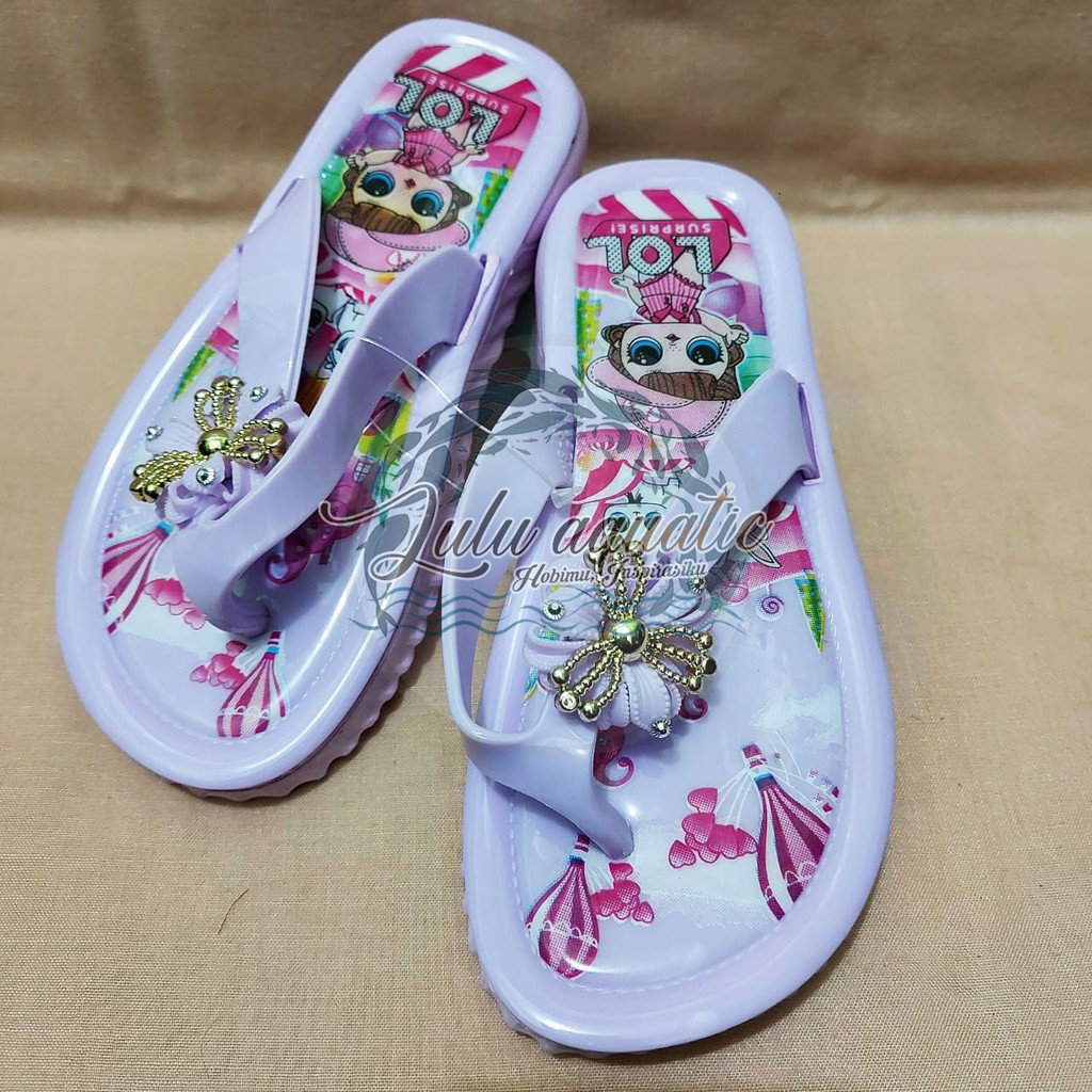 Sandal anak/ Sandal karet/ Sandal jepit karakter LOL - S669