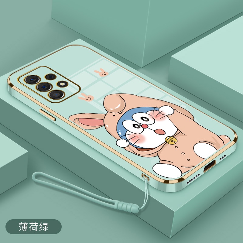 Casing Soft Case Silikon Motif Doraemon / Kelinci Untuk Samsung A70 A71 A51 A750 A7 2018 A22 4G A22 5G-5