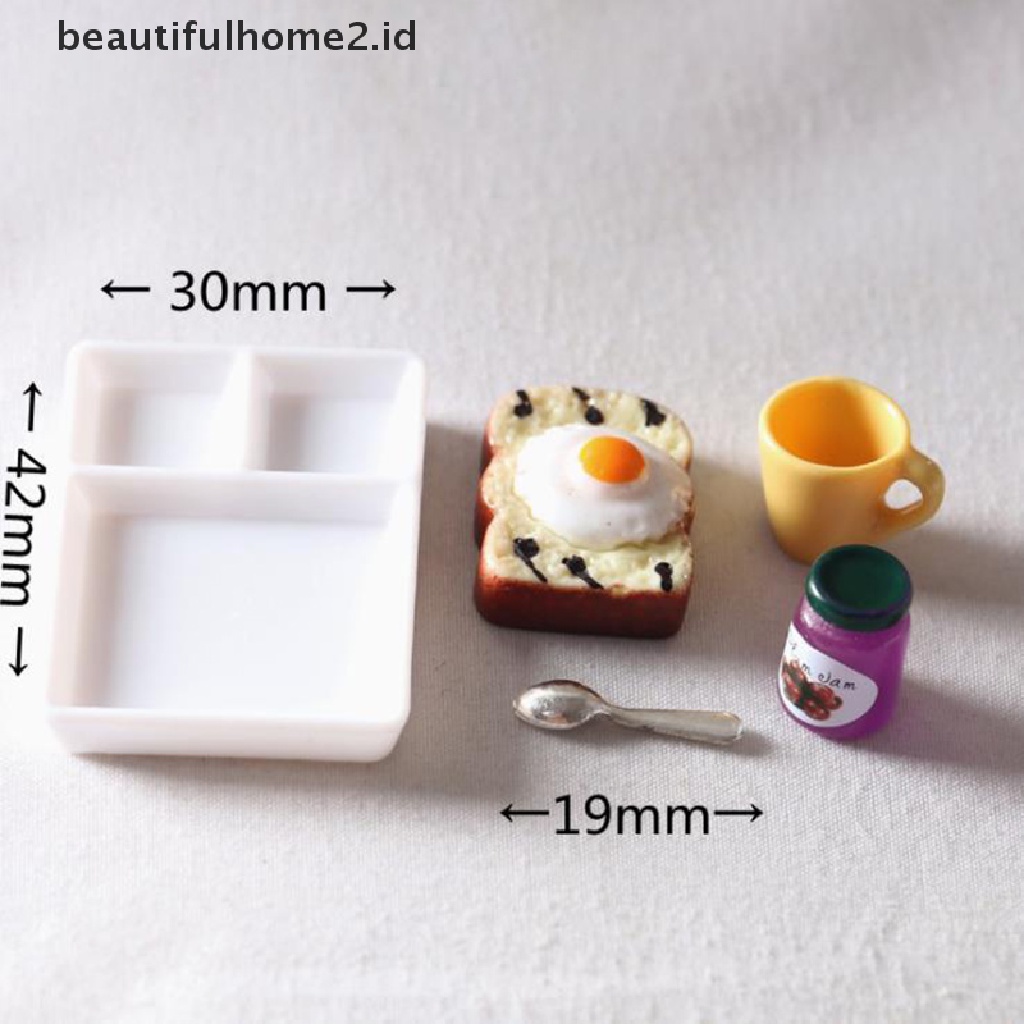 (Beautifulhome2) Buku Literatur Bahasa MandarinId 5pcs / set Mainan Miniatur Piring Selai / Roti Untuk Aksesoris Dapur Rumah Boneka