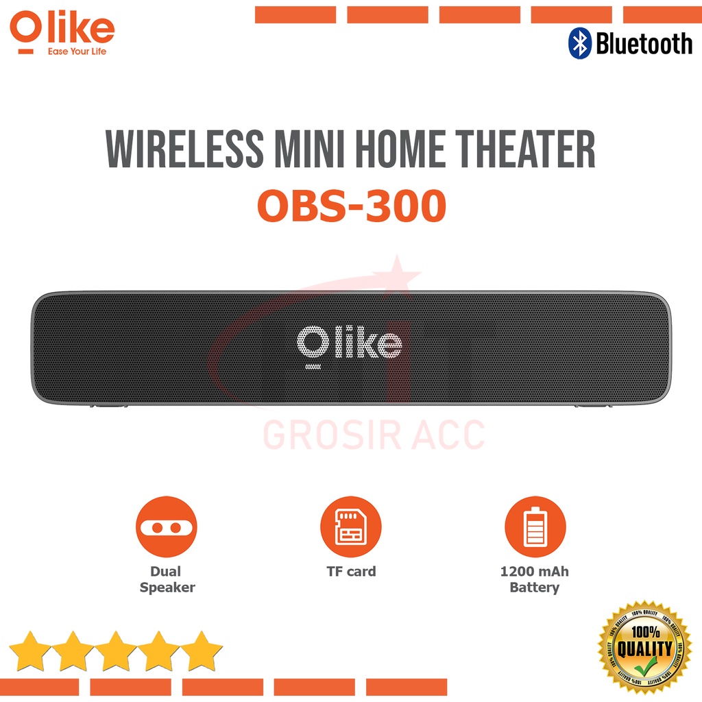 Speaker Bluetooth Wireless OLIKE OBS-300 SOUNDBAR Stereo Multifungsi