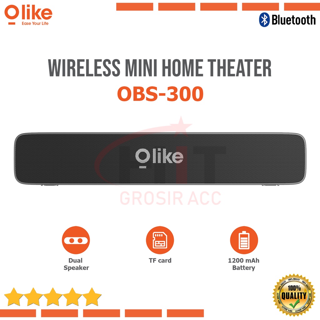 Speaker Bluetooth Wireless OLIKE OBS-300 SOUNDBAR Stereo Multifungsi