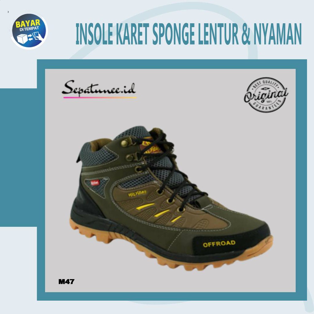 Sepatu Touring Pria Waterproof Sepatu Boots Hiking Pria
