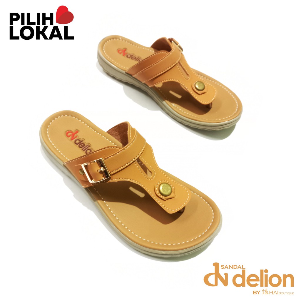 Sendal Jepit Wanita Kulit Murah Casual Santai Sandal Cewek Teplek Flat Flip Flop Cantik Kekinian