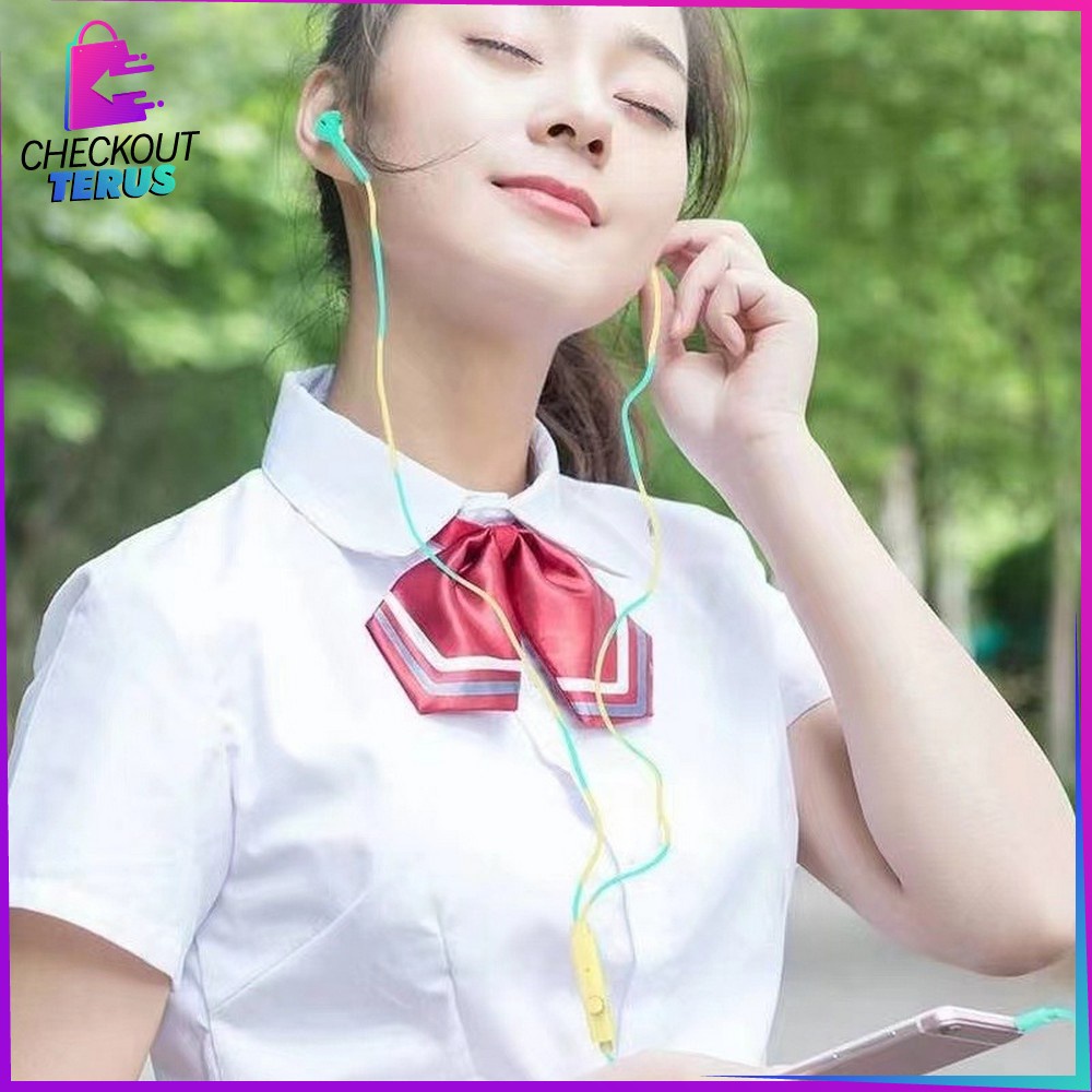 CT C517 Hedset Musik Extra Bass Dua Warna Headset Macaron Earphone Handsfree Musik U24 Macaron Superbass