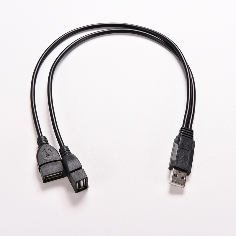 {LUCKID}USB 2.0 A Male To 2 Dual USB Female Jack Y Splitter Hub Power Cord Adapter Cable