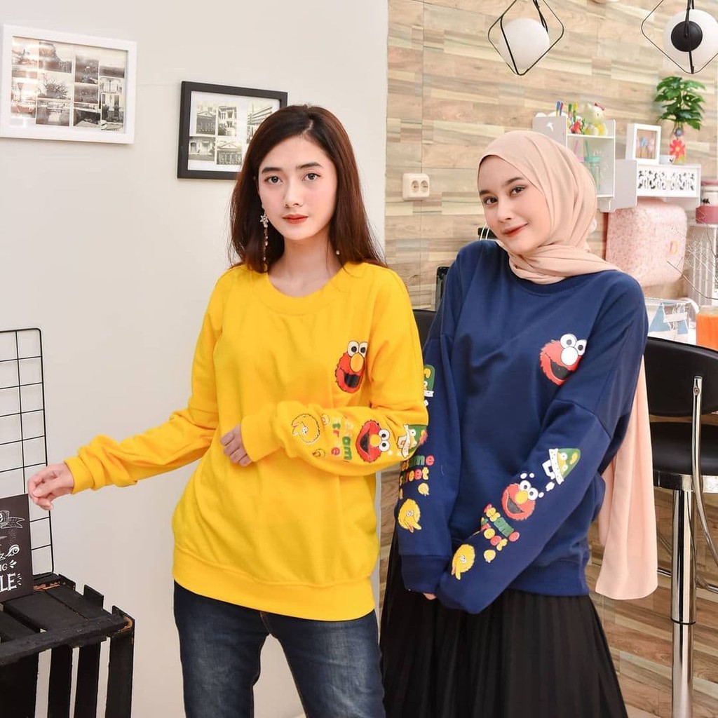 Nara Grosir - Elmo and Friends l Sweater Terbaru Wanita