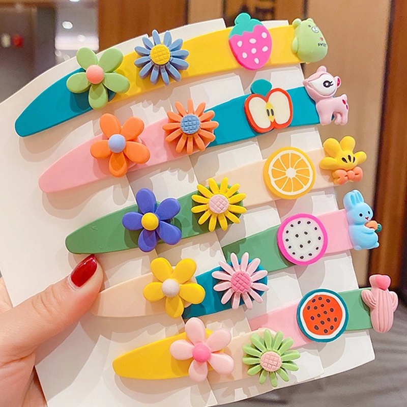 5 Pcs Jepitan Anak Lucu Gaya Korea Model Karakter / Hairpin Rambut-HairClips Anak Perempuan