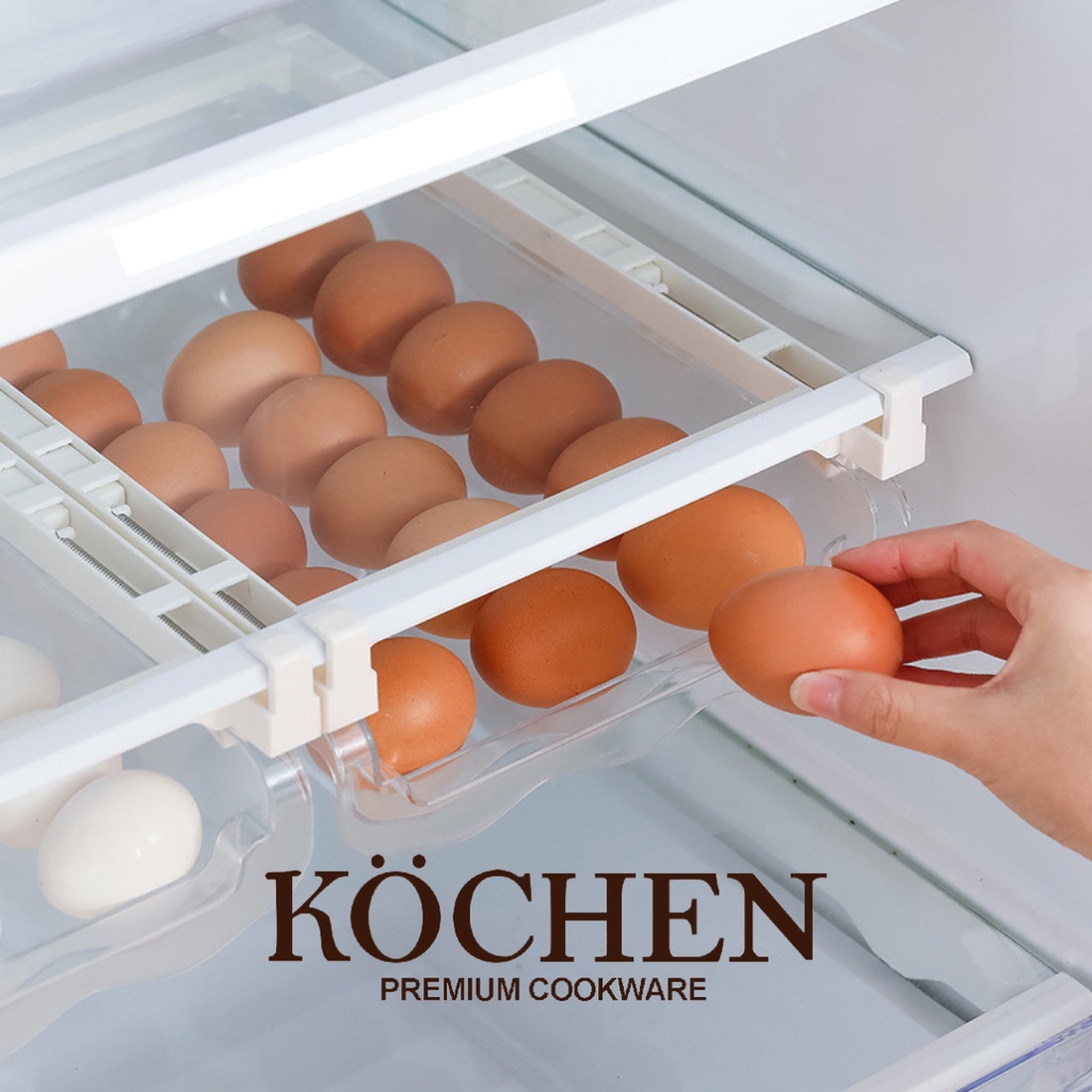 Egg Drawer Rak Laci Kulkas Cantolan Tempat Penyimpanan Telur Sliding Serbaguna Multifungsi Terlaris By Mykochen.ina