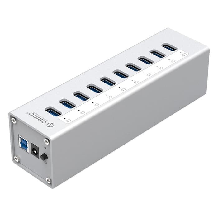 ORICO A3H10 USB3.0 HUB 10 PORT Super Speed Aluminium with Adaptor