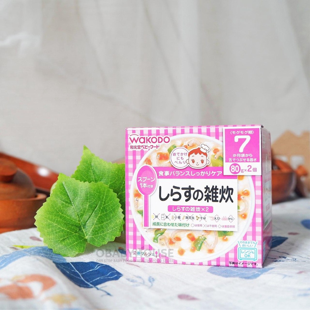 Wakodo Cup Rice Porridge with Anchovy 7m+ R1