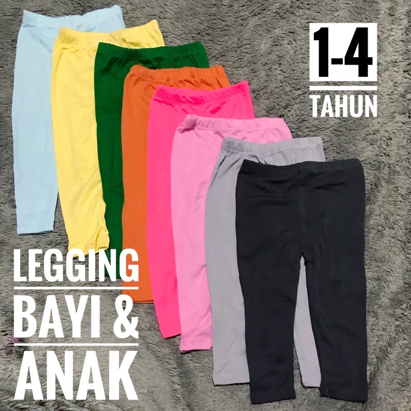 Legging Bayi dan Anak Kaos 1-4 tahun