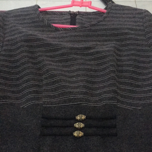 Tunik Stripe abu tua