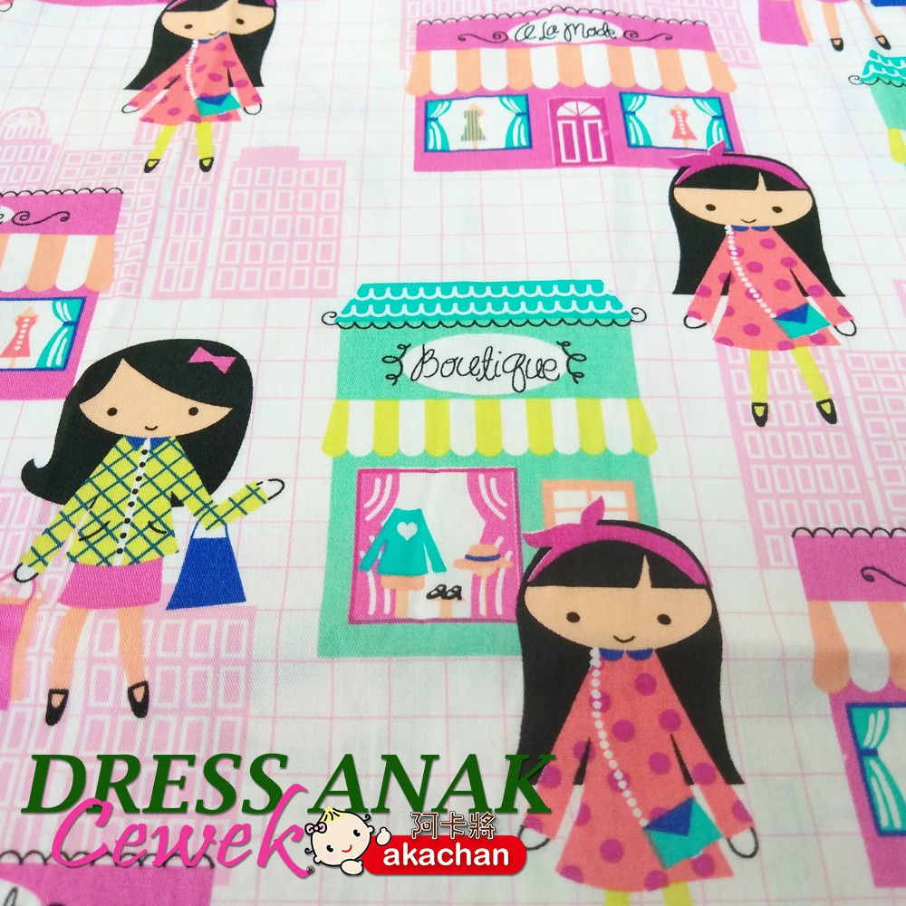 Size XS s/d L - CUTE DRESS KIDS - Dress Anak Cantik Lucu Katun Jepang - Japan Design Katjep