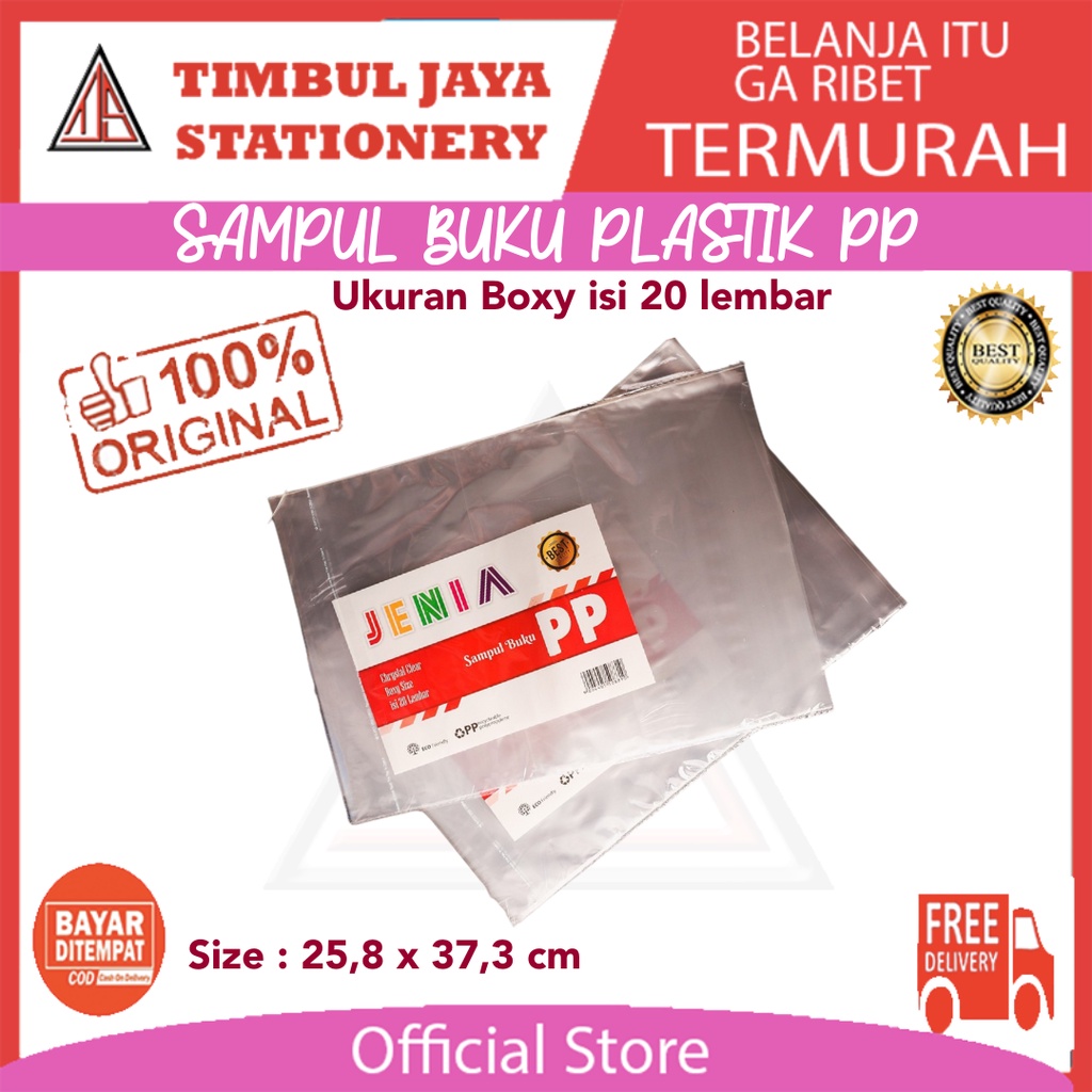

Isi 20 Lembar Sampul Buku Plastik PP Premium sampul buku tulis plastik tebal