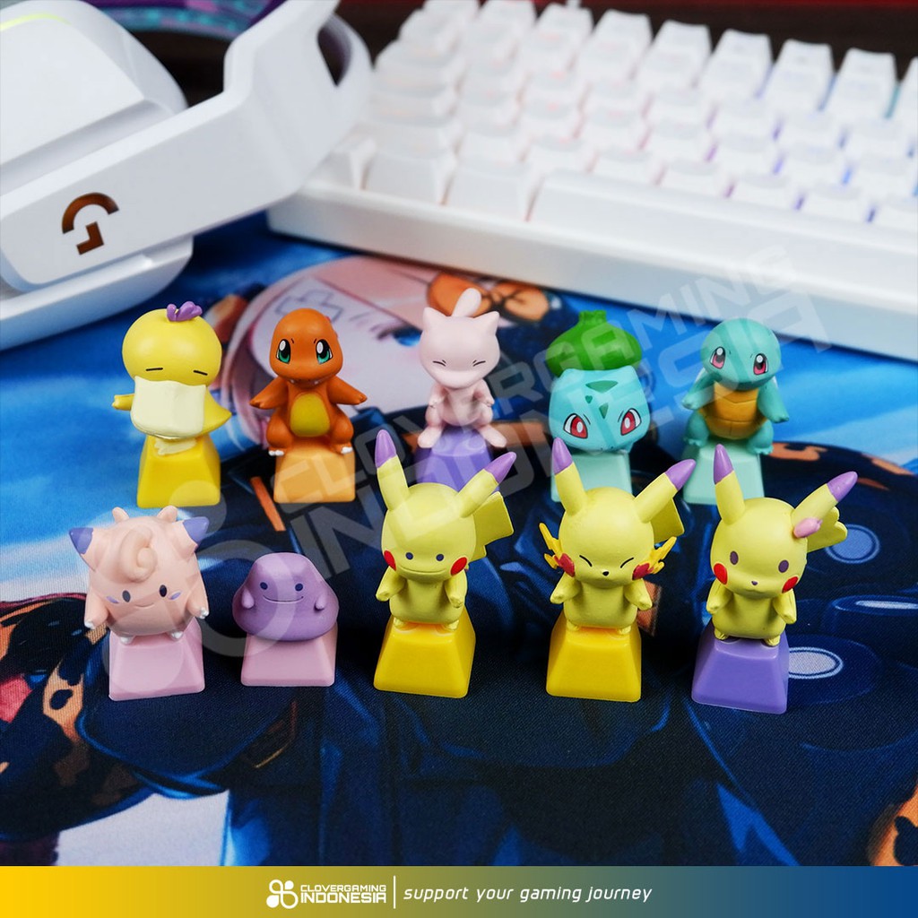 Keycaps Pokemon 3D Character - Artisan Keycaps for Mechanical Keyboard