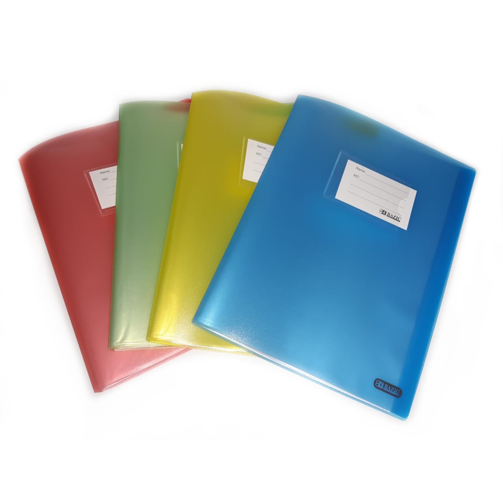 

MAP DOKUMEN PLASTIK CLEAR HOLDER A4 20 LEMBAR DISPLAY BOOK TRANSPARAN WARNA BAZIC