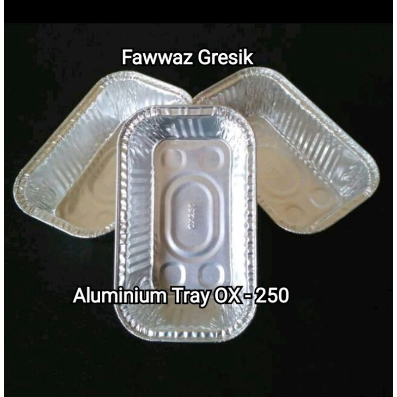 (10 Pcs) ALUMINIUM TRAY OX-250 / WADAH ALUMINUM FOIL TRAY / OX 250