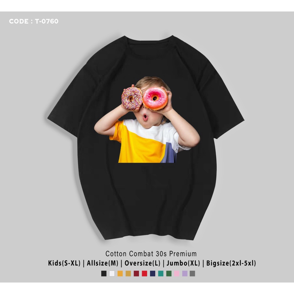 T-SHIRT / KAOS UNISEX DOUBLE DONUT BOY / IMPORT / BAJU FYP/ KADO UNIK / VINTAGE