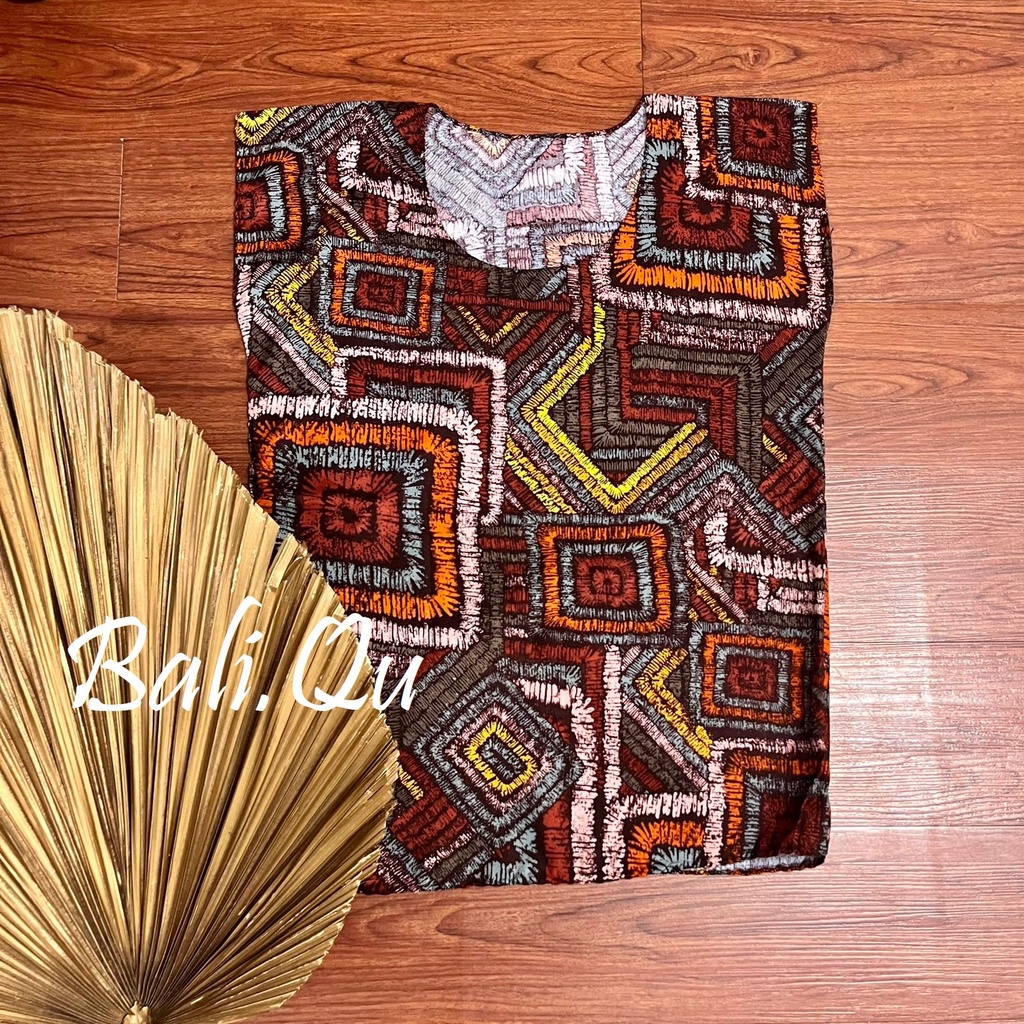 Baju Atasan XL Rayon Motif Bali-BATA PATTERN