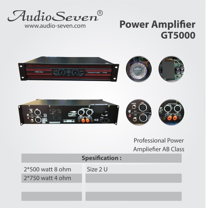 Power Amplifier Audio Seven GT5000 GT 5000 Original