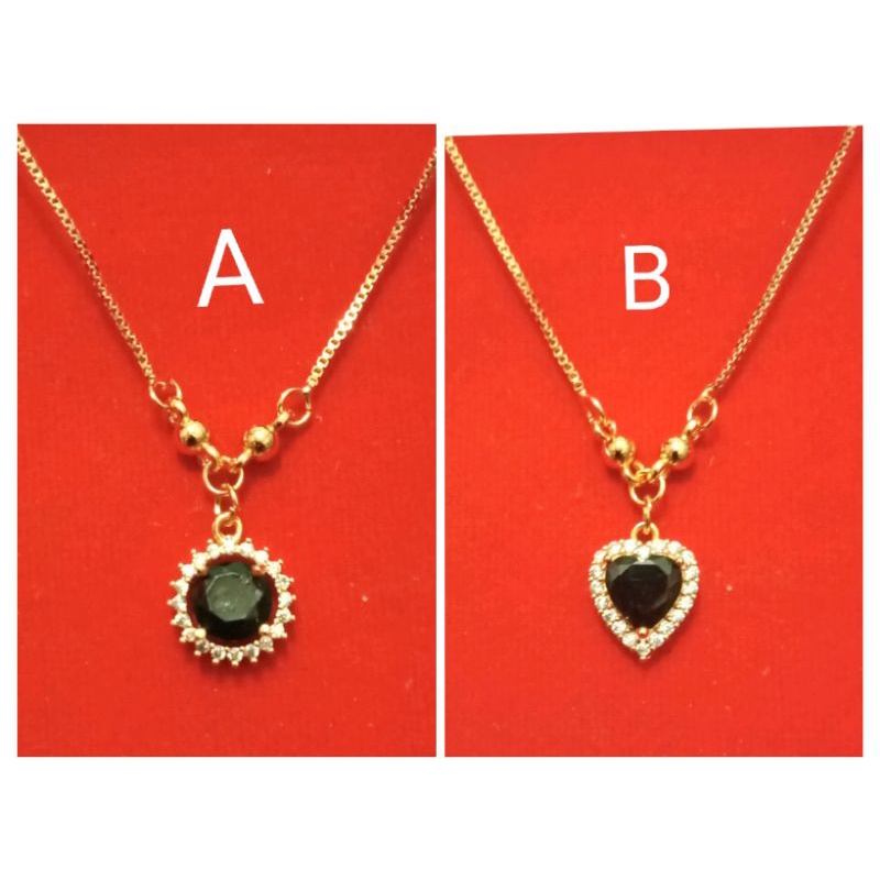 DK08. Kalung xuping wanita lapis emas dgn mata zircon ukuran 45 cm koye