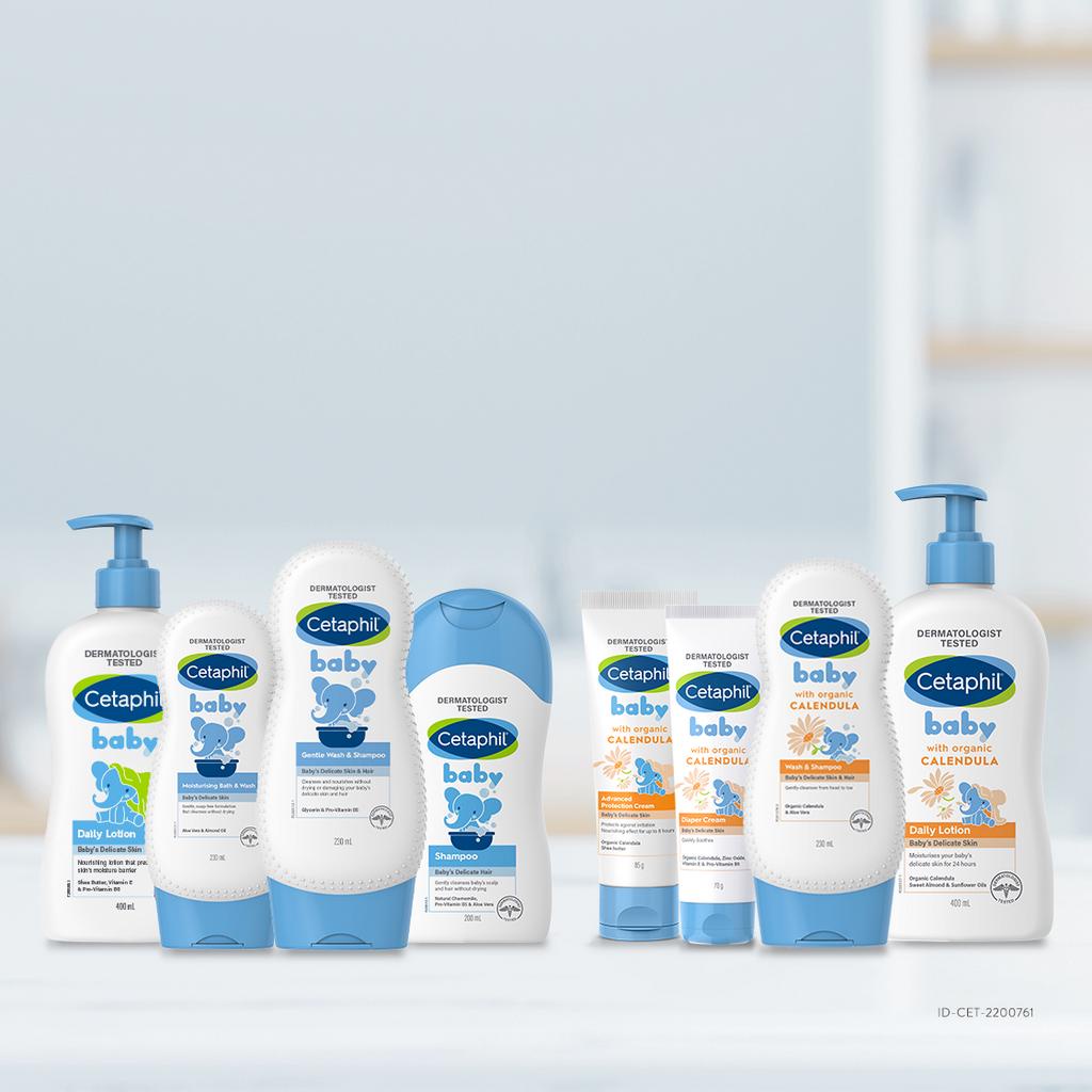 CETAPHIL BABY / CETAPHIL BABY WITH ORGANIC CALENDULA (Kulit Bayi Ekstra Sensitif) - Lotion | 2-in-1 Hair &amp; Body | Body Wash | Baby Cream | Diaper Cream ❤ jselectiv ❤ Sabun Sampo Lotion Bayi Cetapil CETAPHIL - ORI✔️BPOM✔️COD✔️