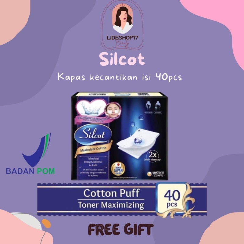 Silcot Maximizer Cotton 40 Pcs Kapas Kecantikan Unicharm