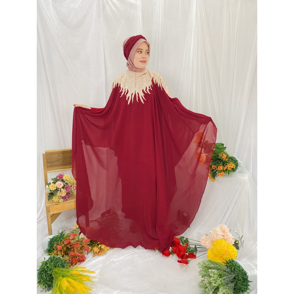 KAFTAN KALONG CERUTY BABY DOLL PREMIUM HIGH END JUMBO OVERSIZE FREE MANSET GAMIS INNER TURBAN & BELT