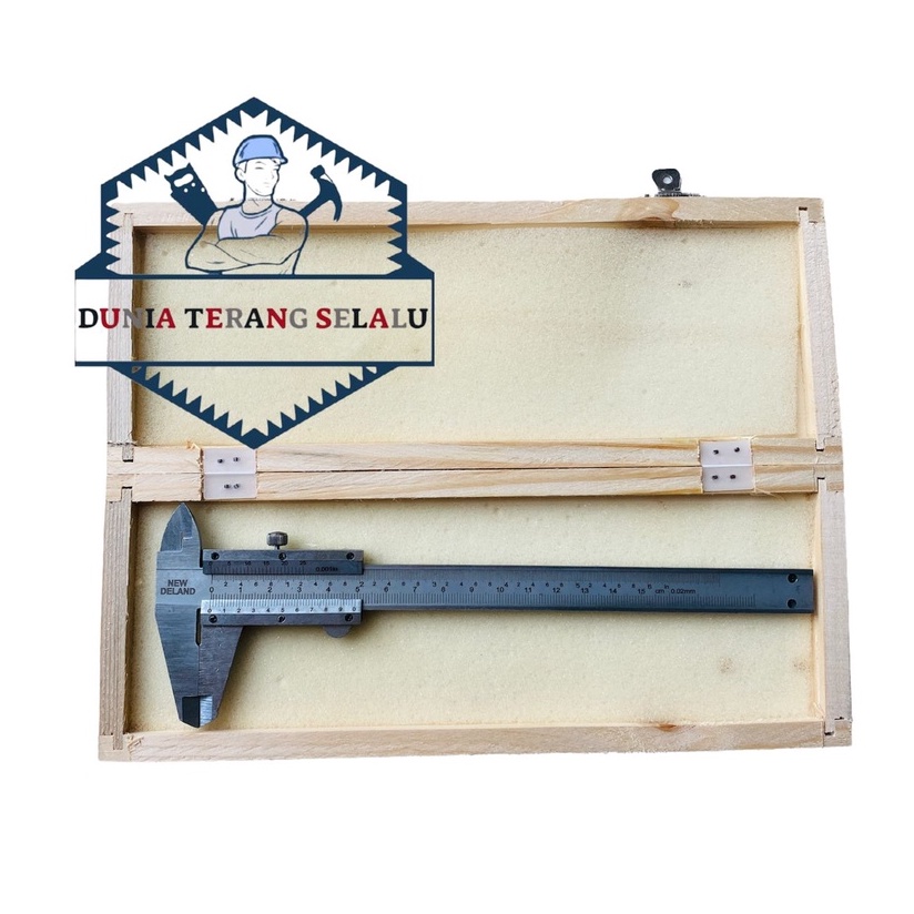 Sketmat Sigmat Jangka Sorong 6in Manual Aluminium XPTOOL 0,05mm NEW DEALAND 0.02mm  / Vernier Caliper 150mm Kotak Kayu