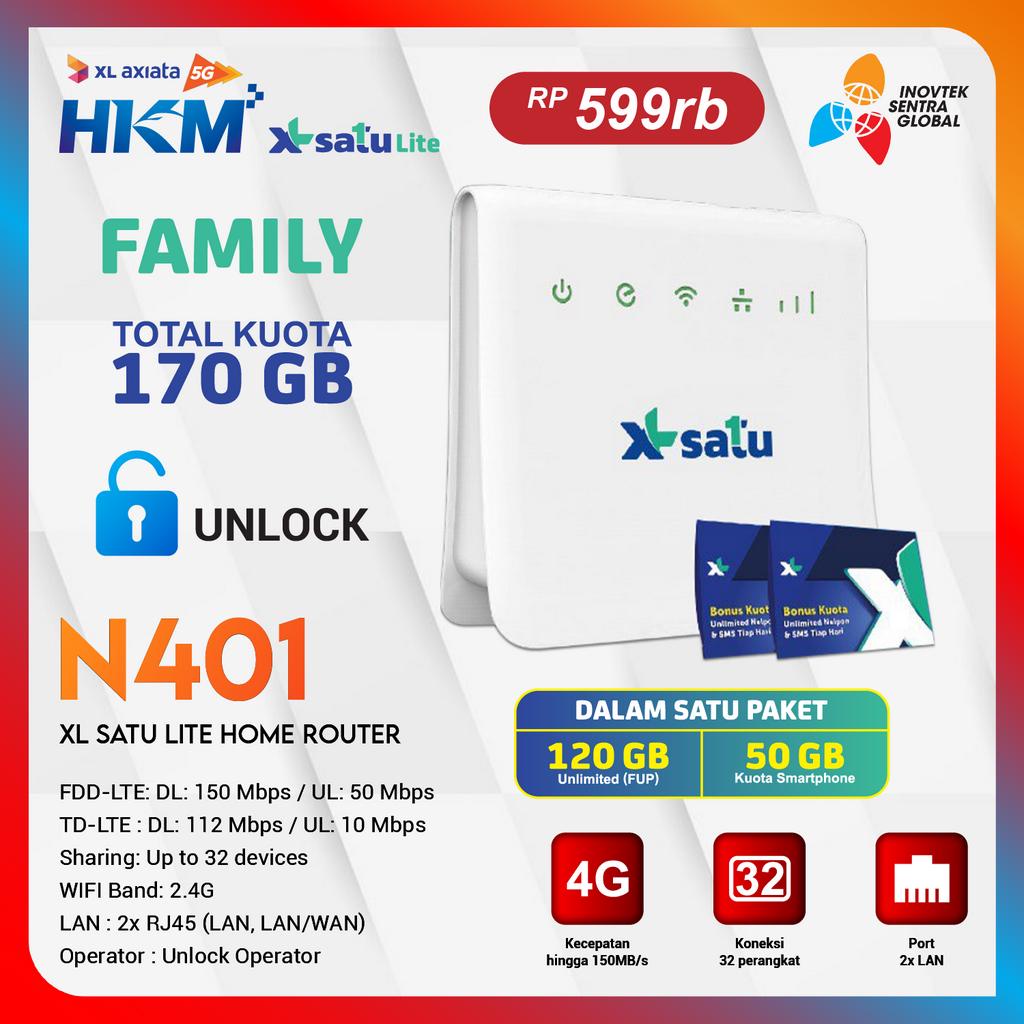 HKM N401 Modem Router Wifi XL Satu Lite 4G LTE - Unlock All Operator