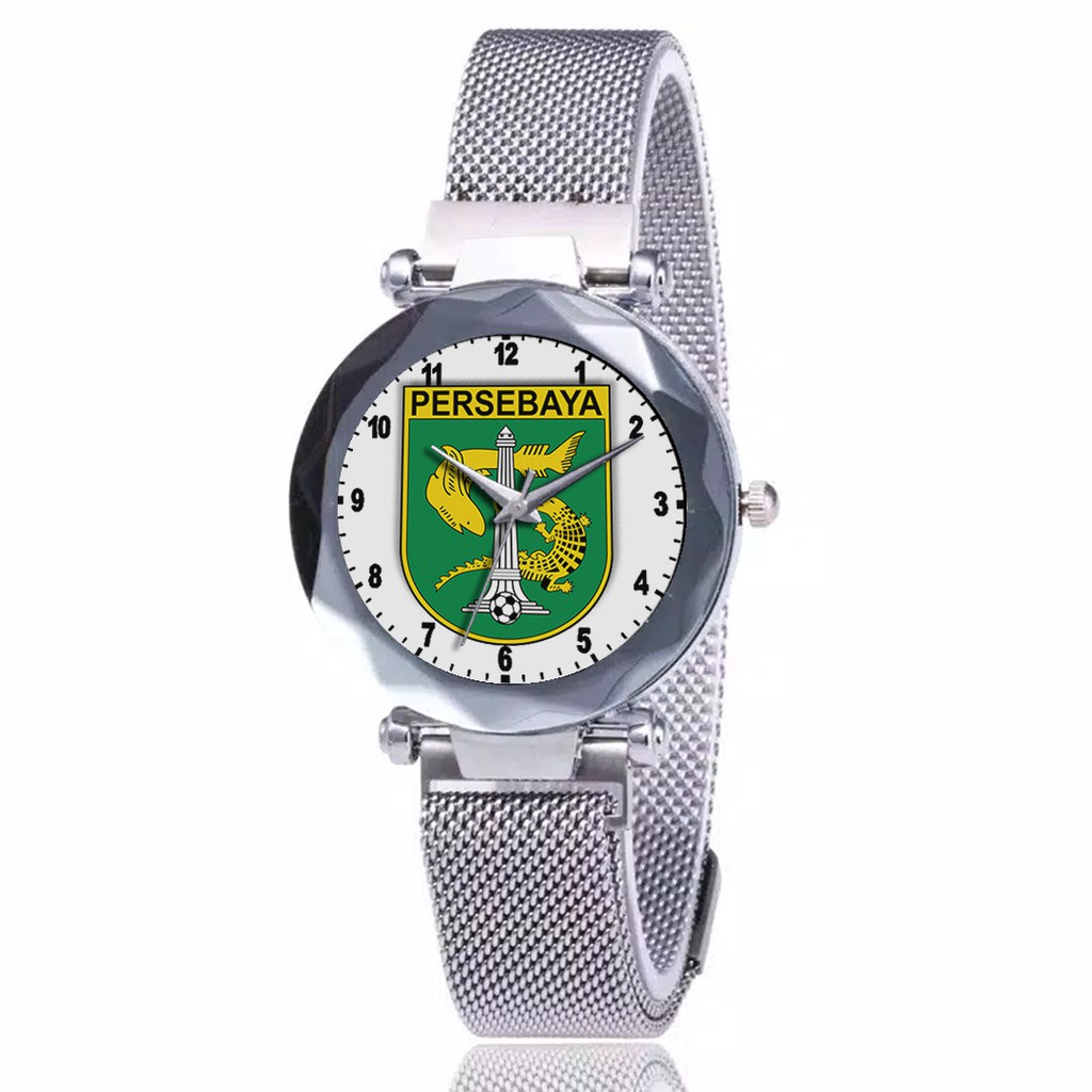 Jam Tangan Wanita Custom - Bonita PERSEBAYA MOTIF 3 Free Box &amp; Batre Cadangan