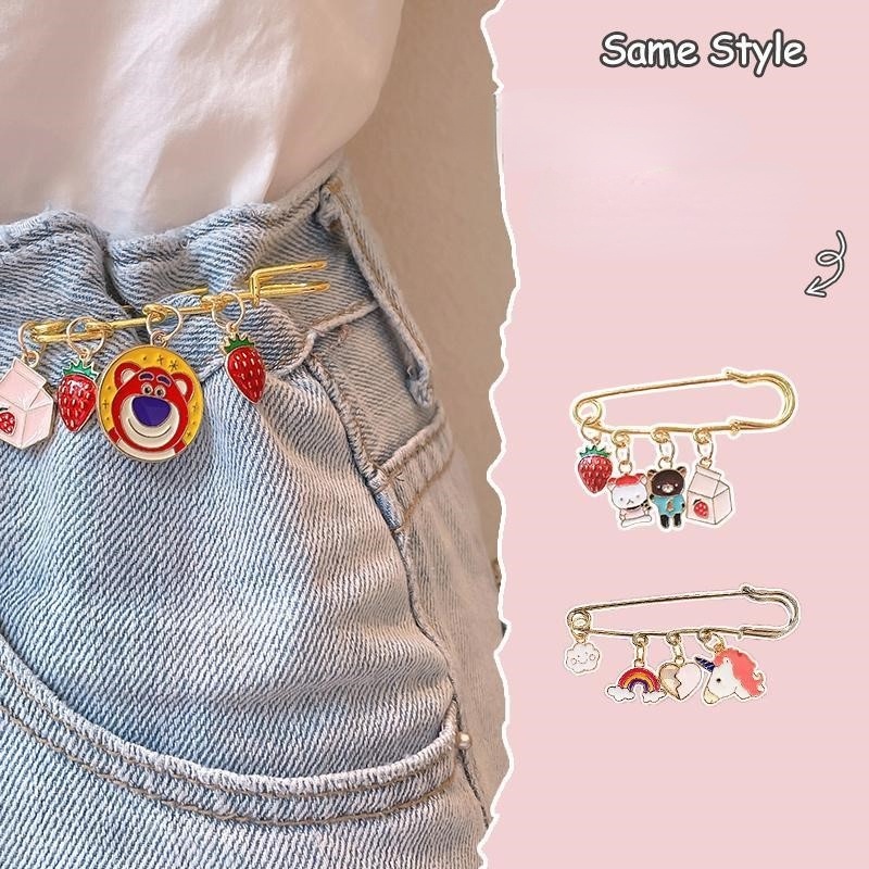 Bros Pin Buckle Anti Silau Motif Kartun Gaya Korea Untuk Aksesoris Pakaian