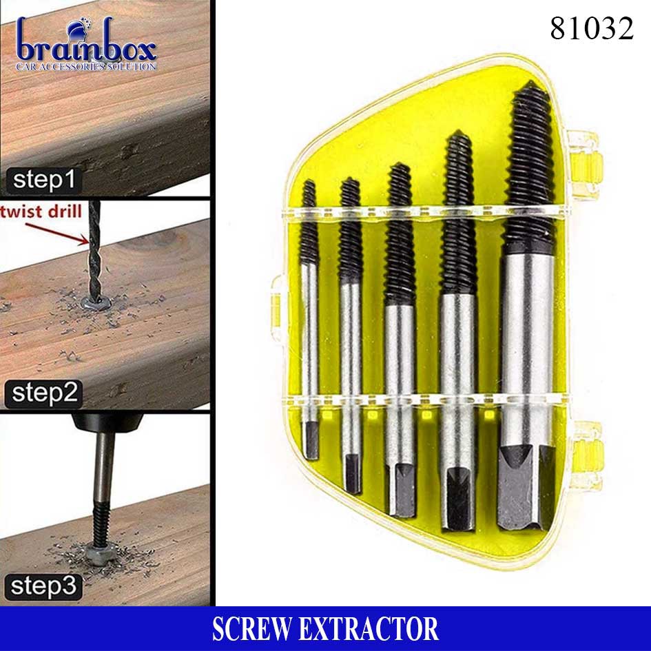 Screw Extractor Set Pembuka Baut dan Mur Rusak Tab Balik Set
