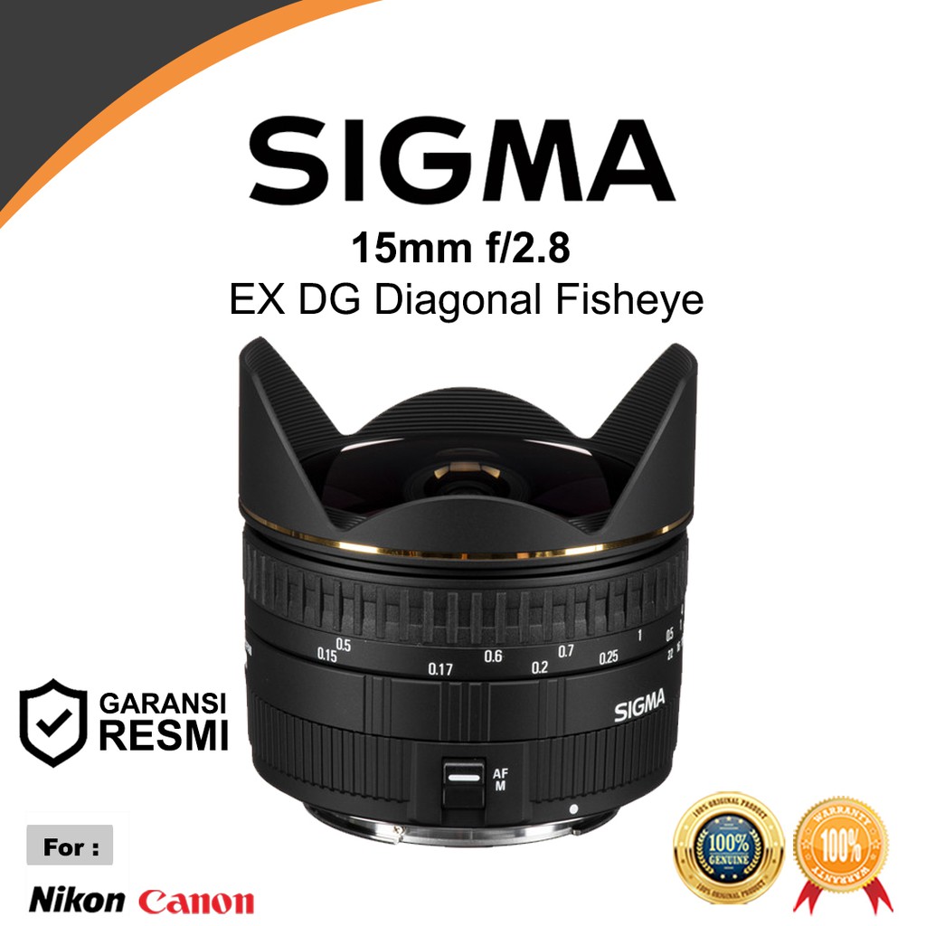 Sigma 15mm F 2 8 Ex Dg Diagonal Fisheye Shopee Indonesia