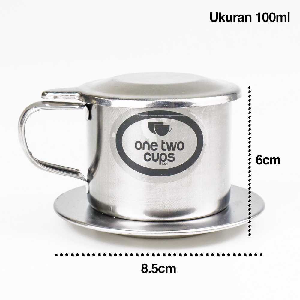 TD-AI01 One Two Cups Filter Saring Kopi Coffee Drip Pot Stainless Steel - LC1