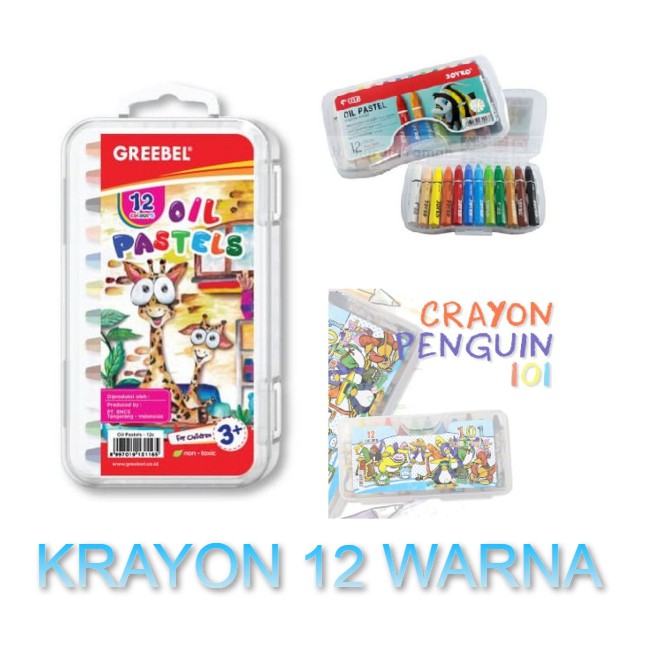 

Krayon Oil Pastel Crayon 12 Warna